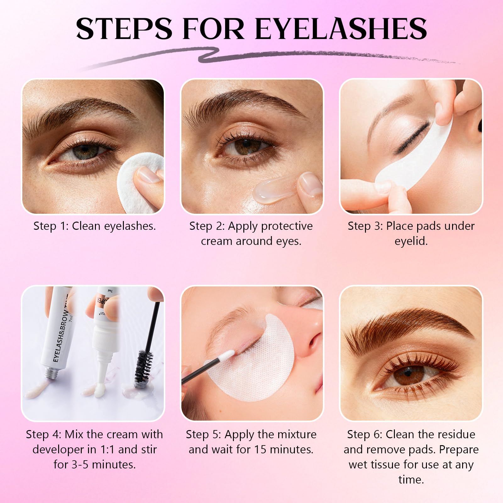 SUPGUDER before and after comparison of brows showing fuller, natural-looking color