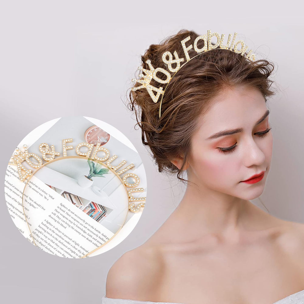 SuPoo 40th crown with simple packaging and included headband, ready for gifting