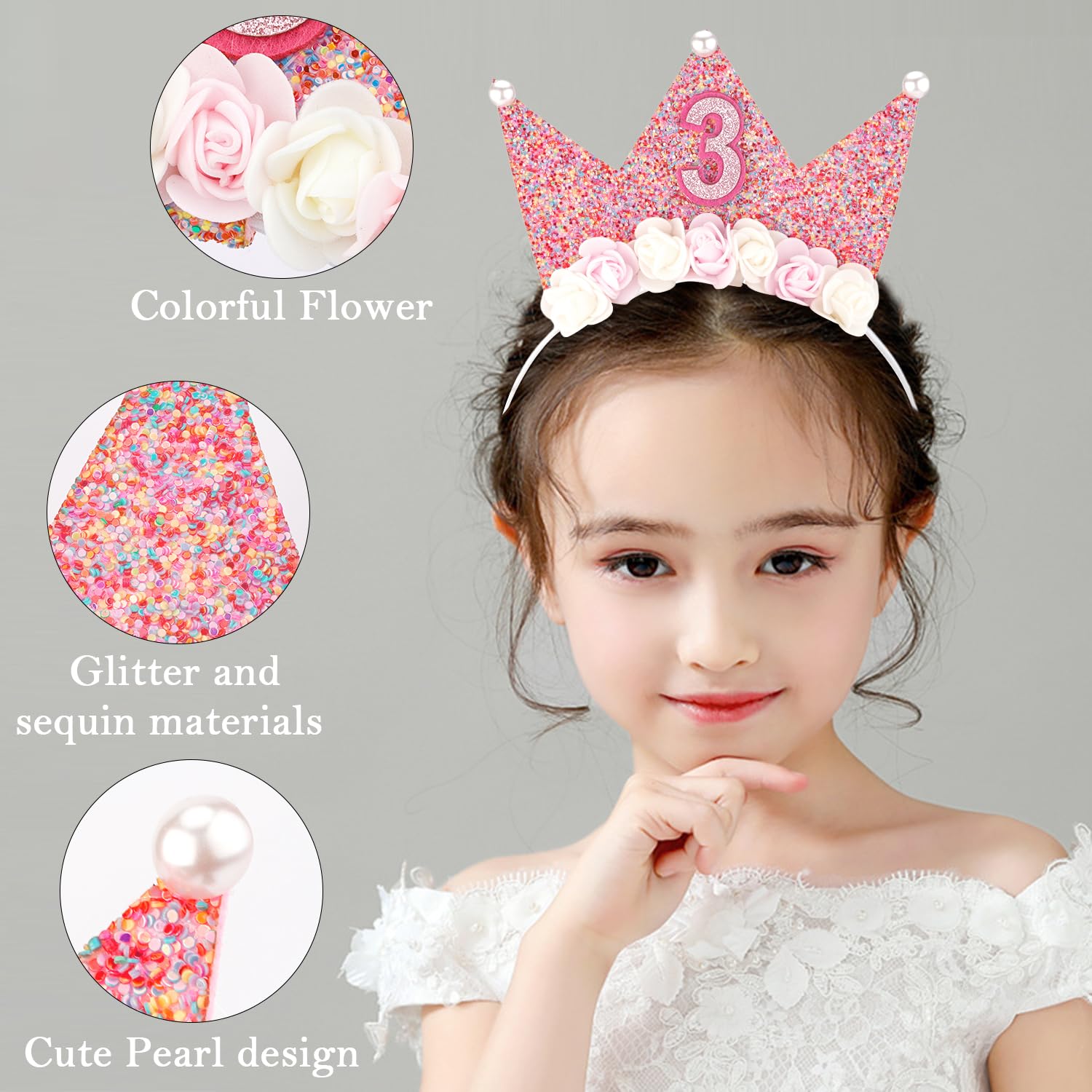 SuPoo young child wearing tiara at party showing photogenic look benefit