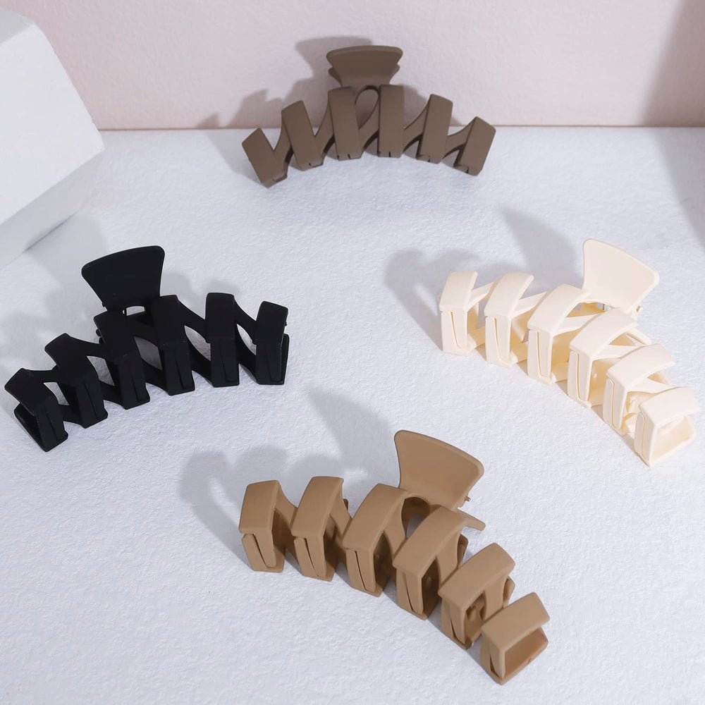 SuPoo front view of 4.7 inch clip pack showing colors and matte finish for versatile styling