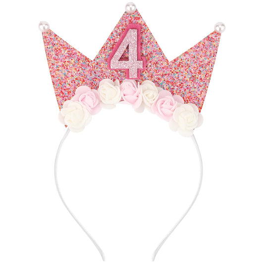 SuPoo front view of tiara shows charming crown and sparkle, perfect for photos