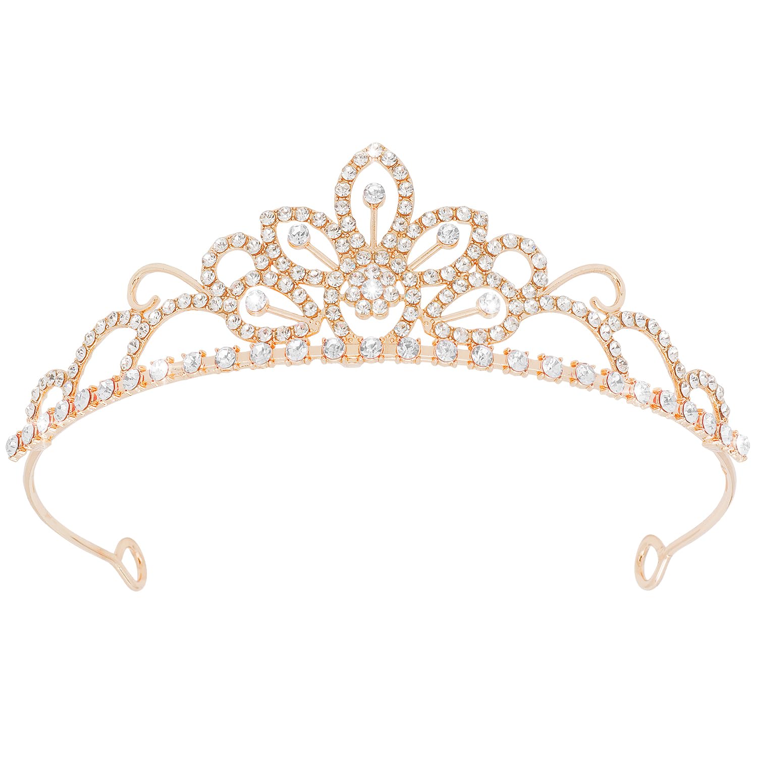 SuPoo gold crown front view showing elegant shape and sparkle