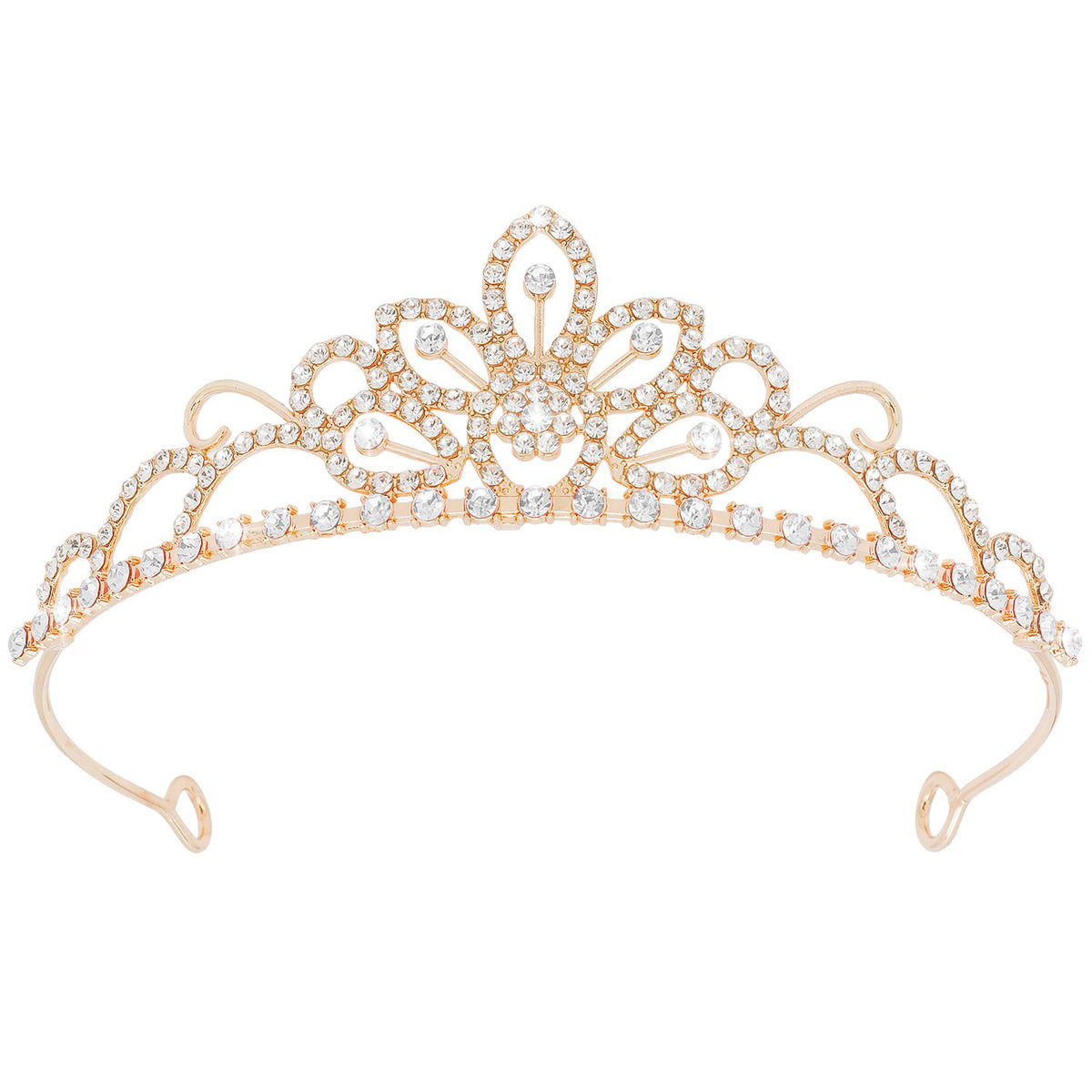 SuPoo gold crown front view showing elegant shape and sparkle