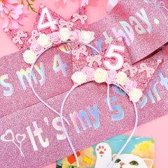 SuPoo crown and sash styled at a birthday party showing festive outfit boost