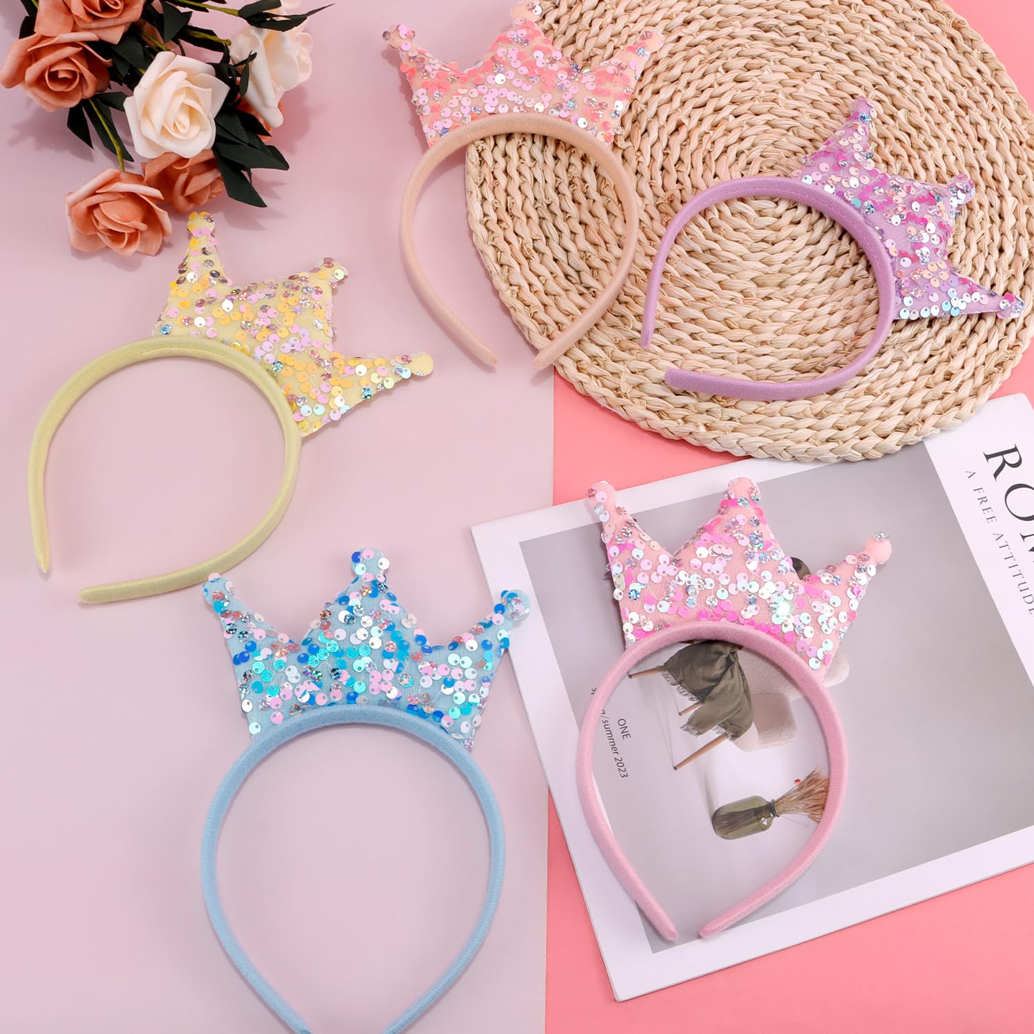 SuPoo headband styled at a birthday party adding festive sparkle
