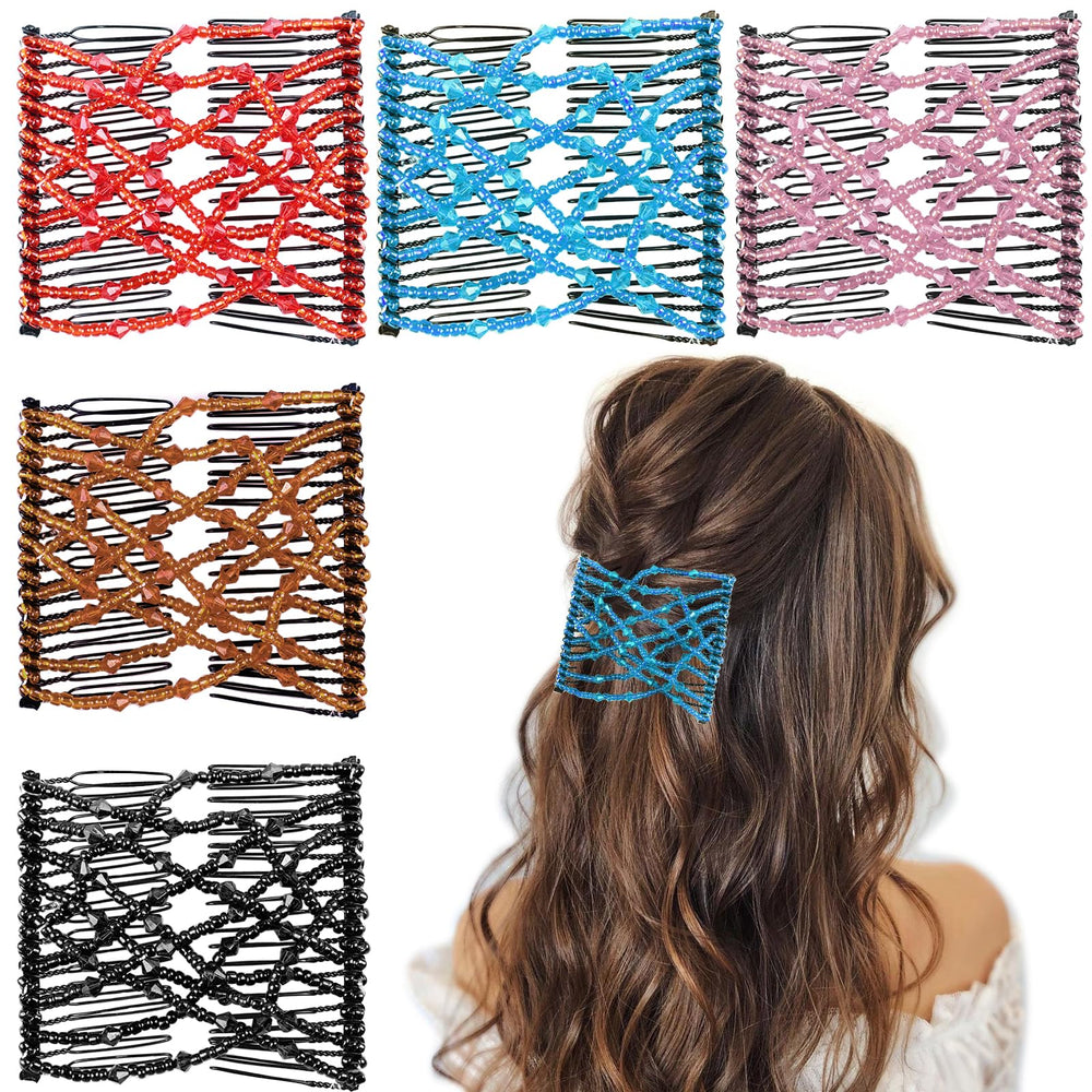 Suptizizkz front packaging showing five colored combs for quick styling