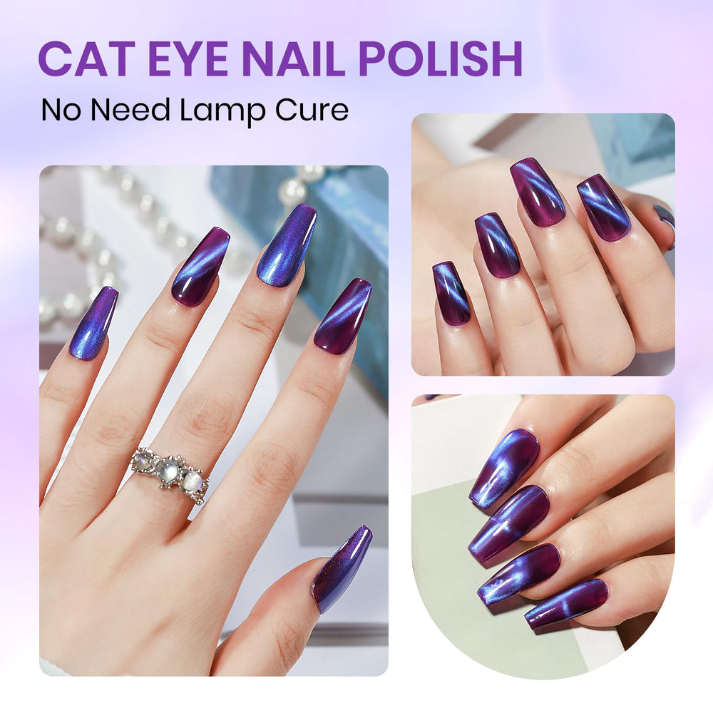 SUPWEE polish being magnetized on a fingernail, demonstrates easy at-home use