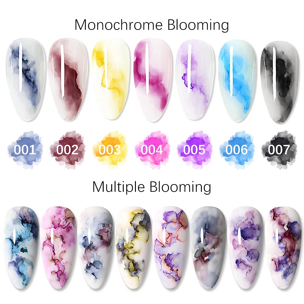 SUPWEE color swatches spread showing vivid watercolor ink transitions