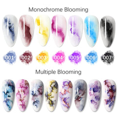 SUPWEE color swatches spread showing vivid watercolor ink transitions