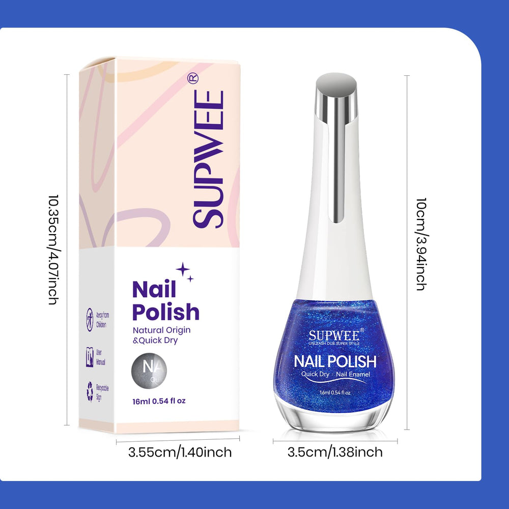 SUPWEE finished nails with topcoat showing glossy protection and longer wear benefit