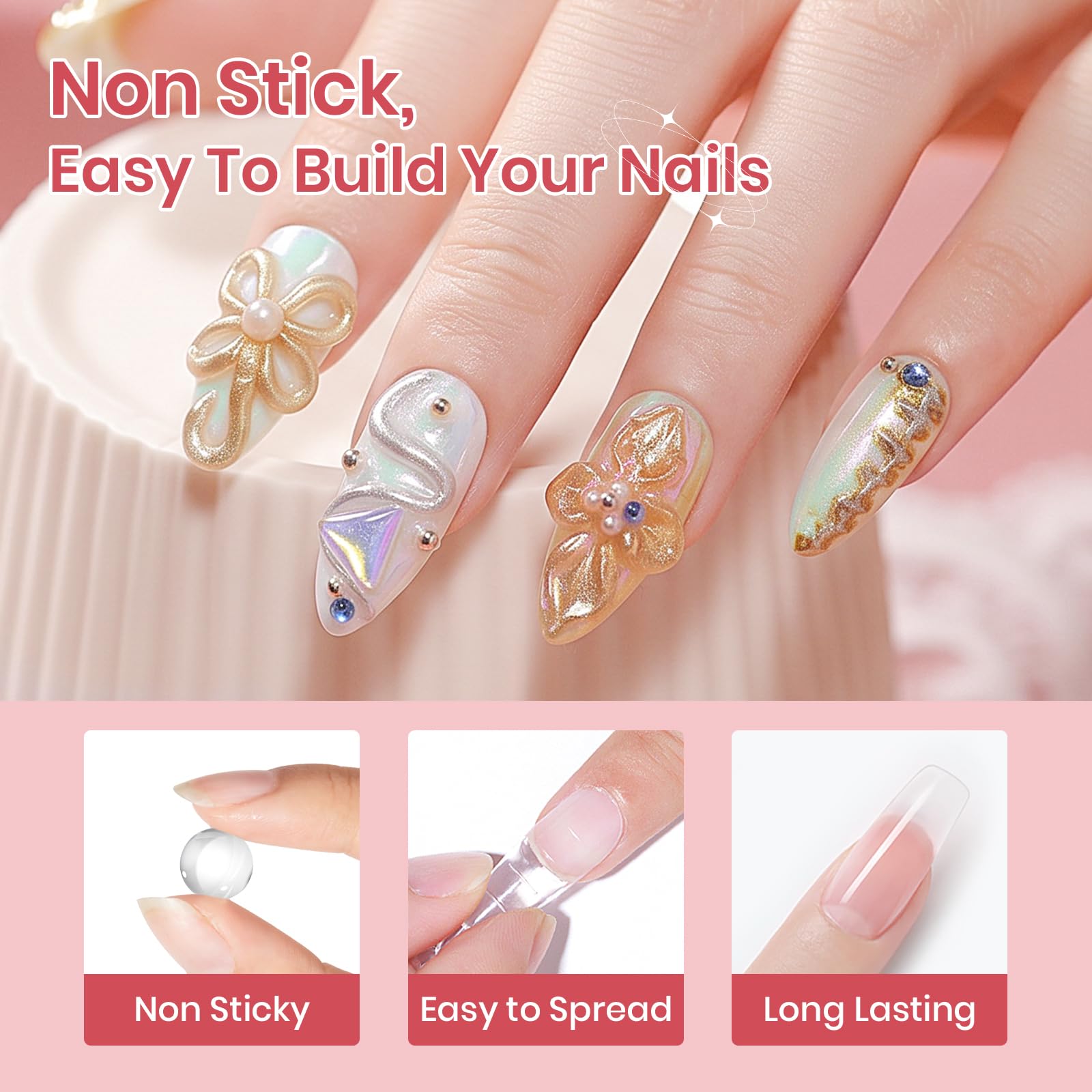 SUPWEE carved 3D nail detail showing sharp relief and durable finished look