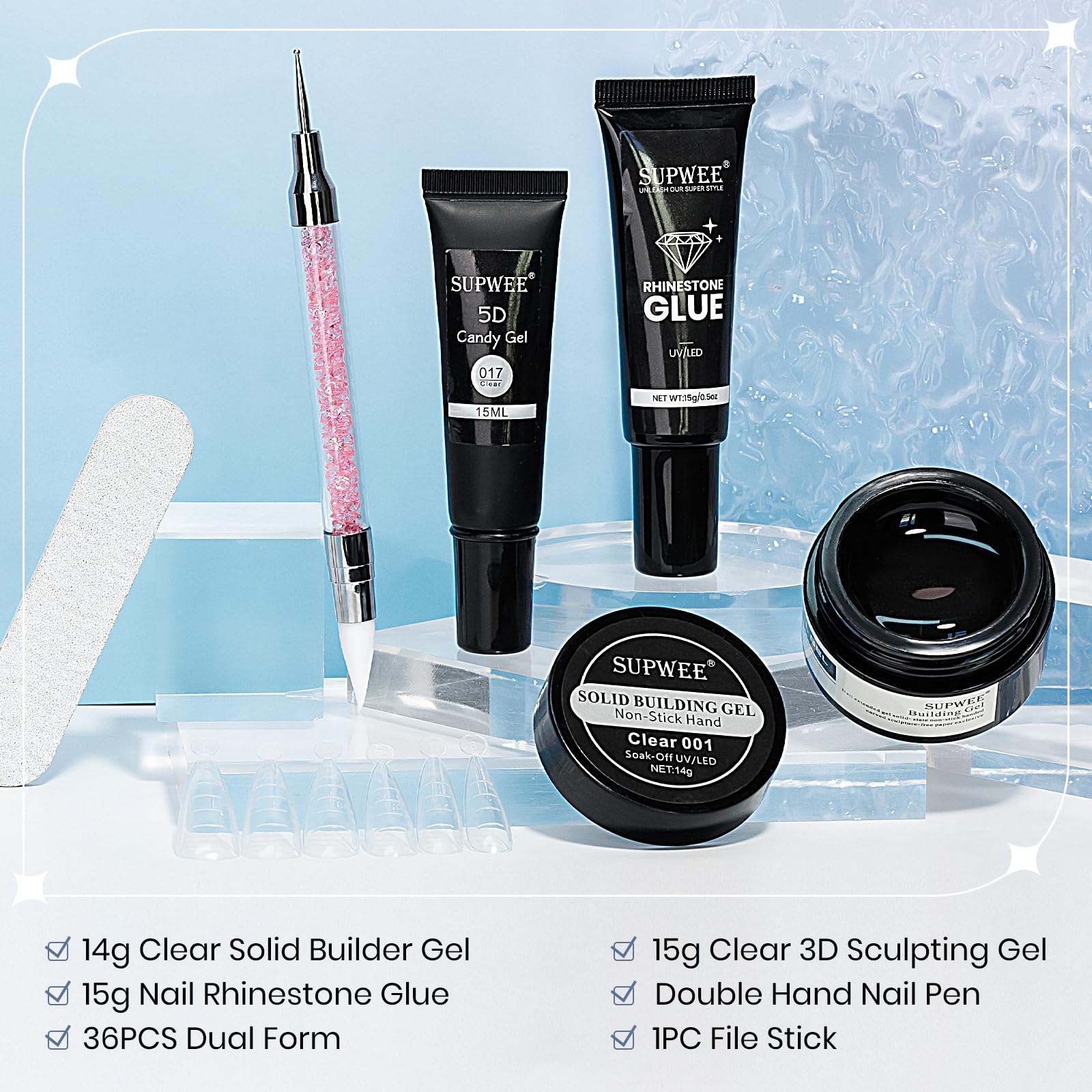 SUPWEE gel texture close-up demonstrating smooth sculpting control