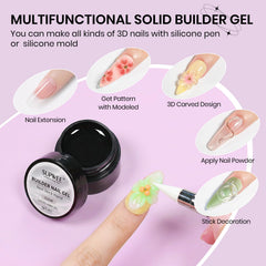 SUPWEE open clear and white gel pots displaying non-sticky texture and control