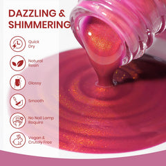 SUPWEE close-up cat-eye effect on nail highlighting sharp shimmer benefit
