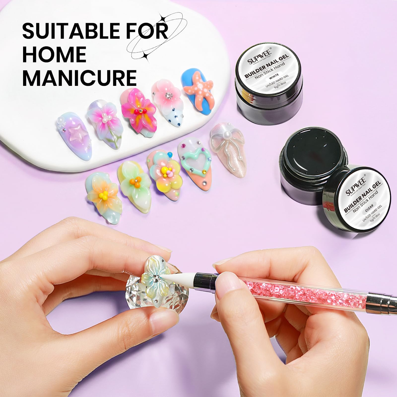 SUPWEE close-up of gel texture highlighting smooth sculpting and fine carving