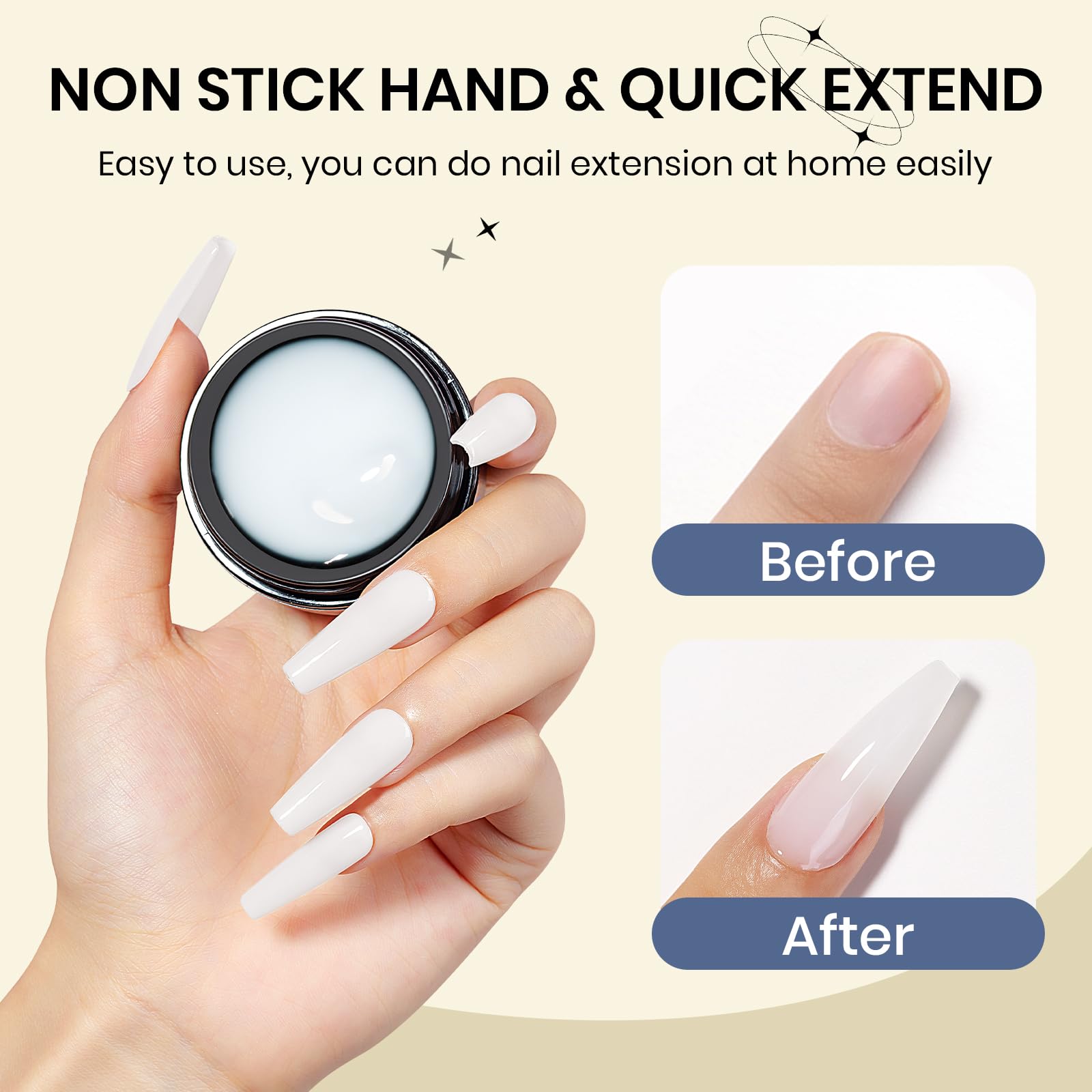 SUPWEE extension tips arranged to show available length options