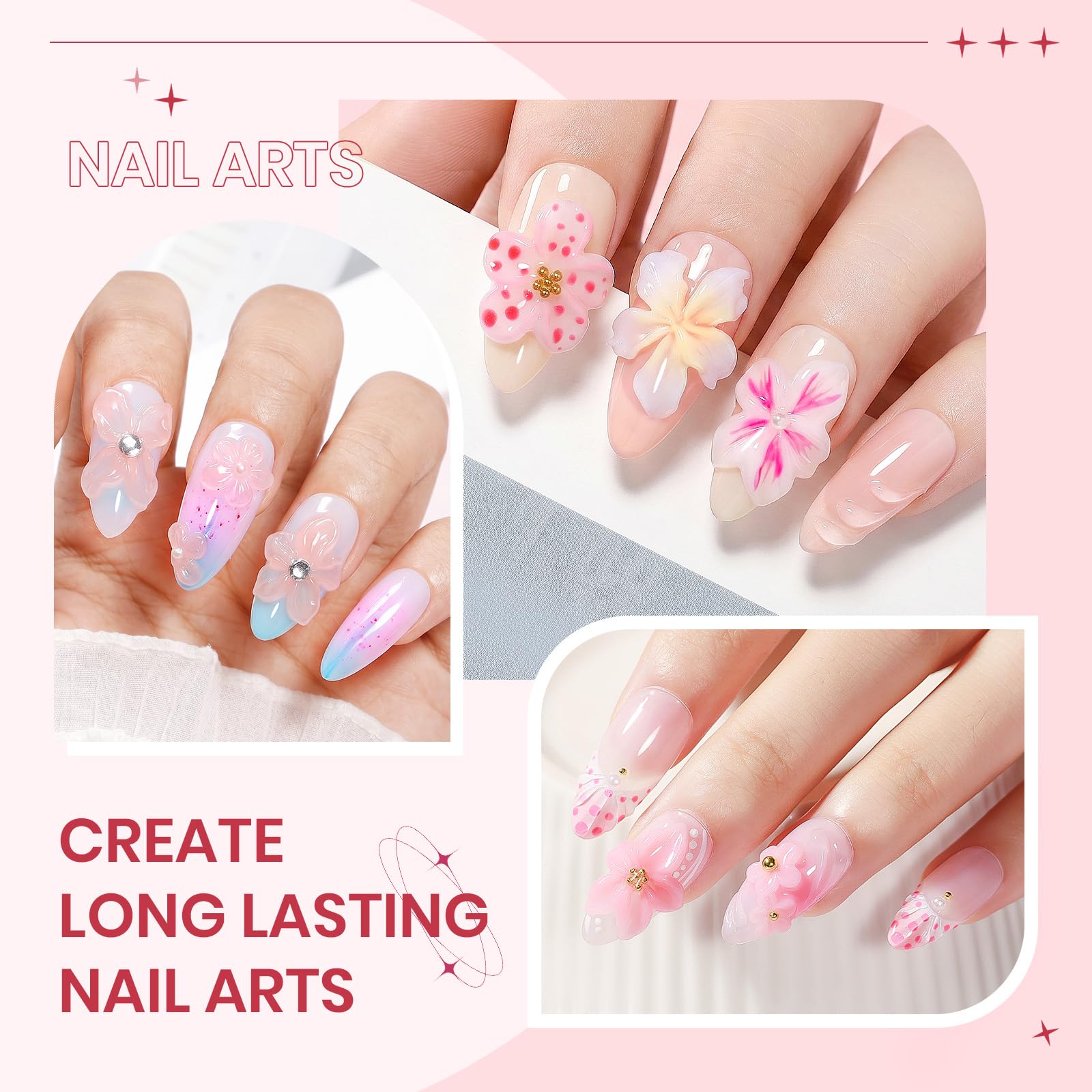 SUPWEE before and after nail extensions demonstrating strength