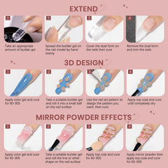 SUPWEE finished nails lifestyle shot, durable sculpted extensions and polish