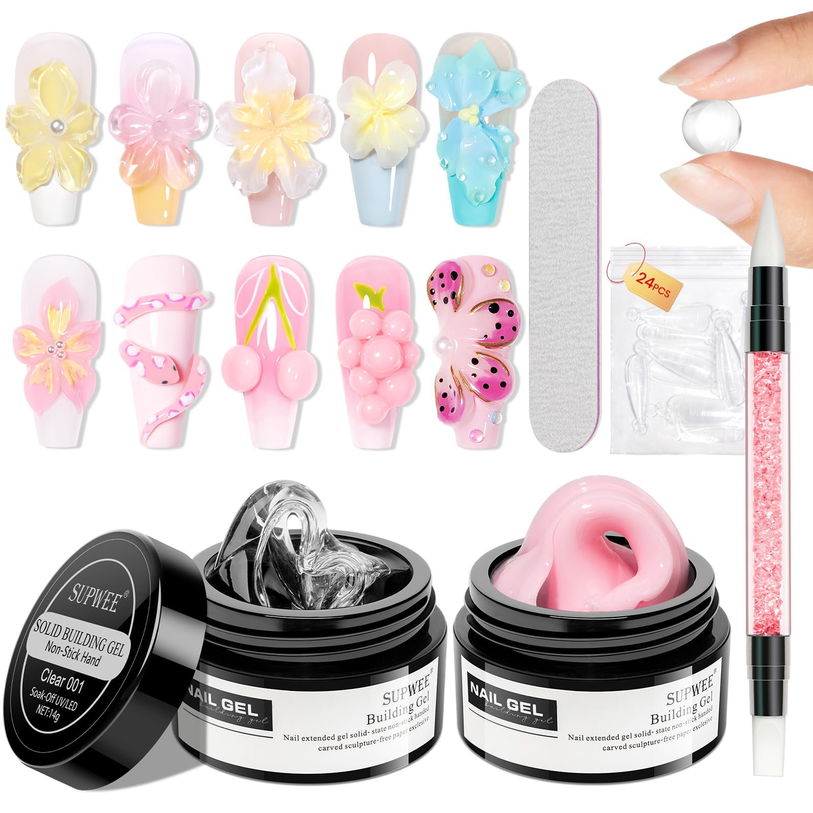 SUPWEE front kit layout showing gels and dual forms for easy kit identification