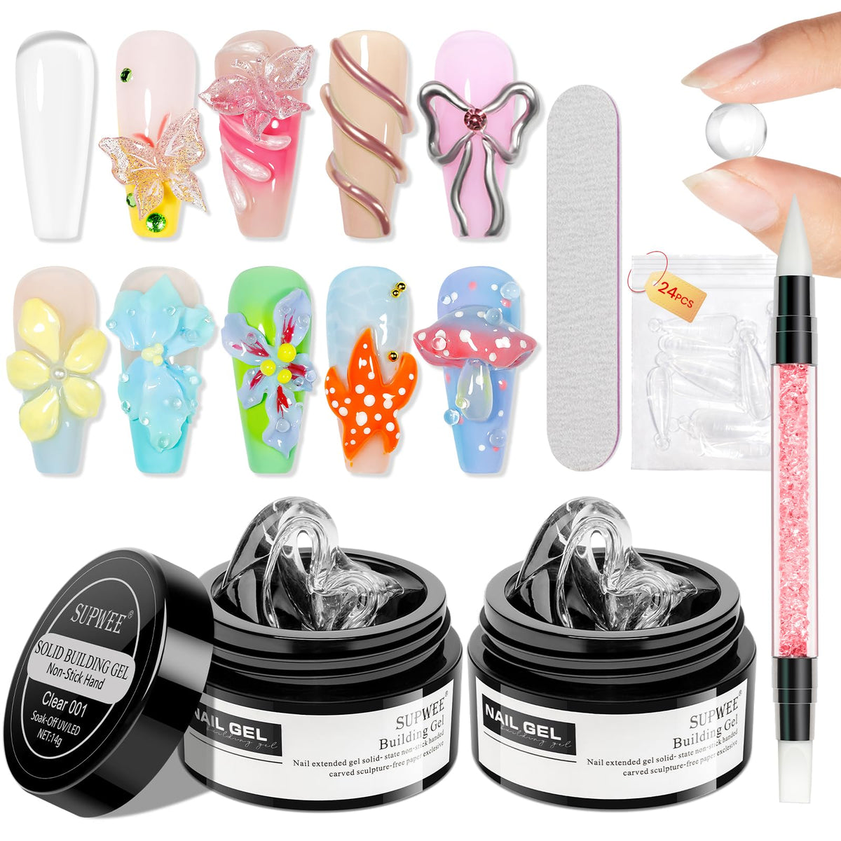 SUPWEE front kit packaging showing all included tools and benefits