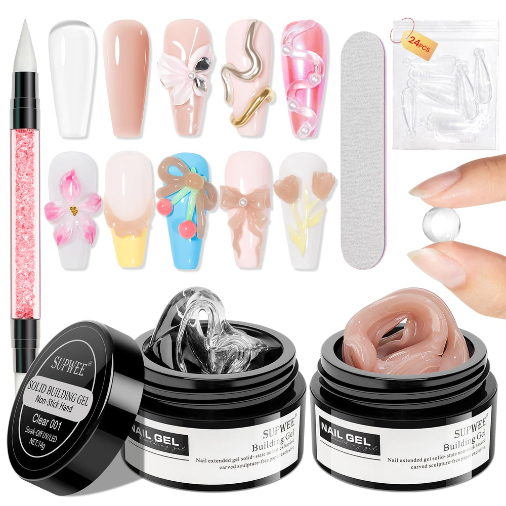 SUPWEE front packaging kit showing gels and tools, clear organization and convenience