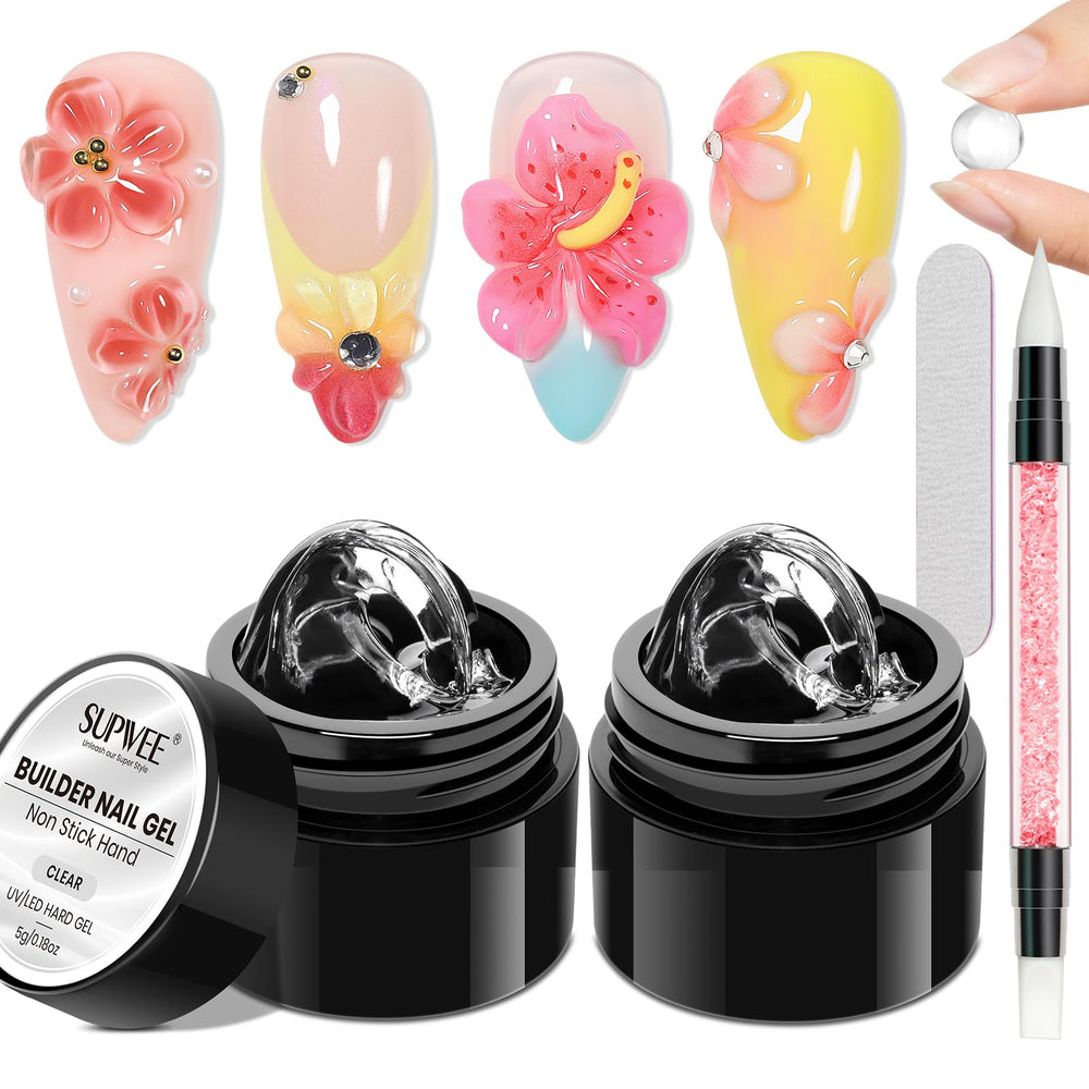 SUPWEE clear gel jars front view showing kit benefits for precise sculpting
