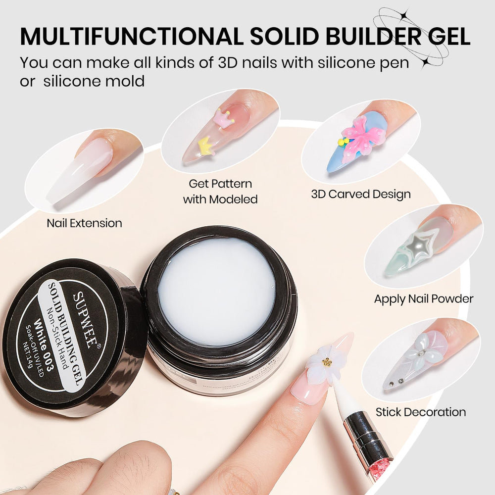 SUPWEE open gel tube texture close-up showing thick non-flowing formula for easier shaping