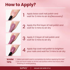 SUPWEE glossy finish on nails showing high-shine result and polished appearance