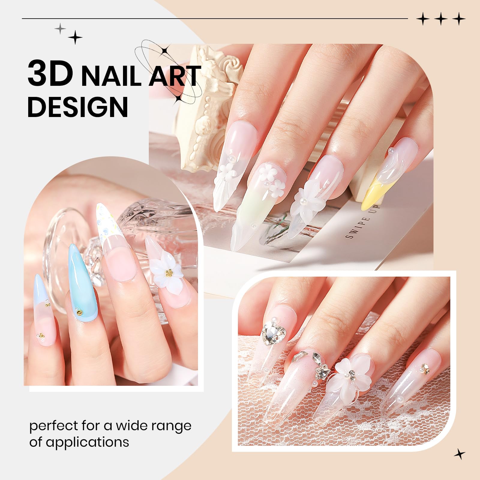 SUPWEE hand model using silicone pen to place gel demonstrating precise control advantage