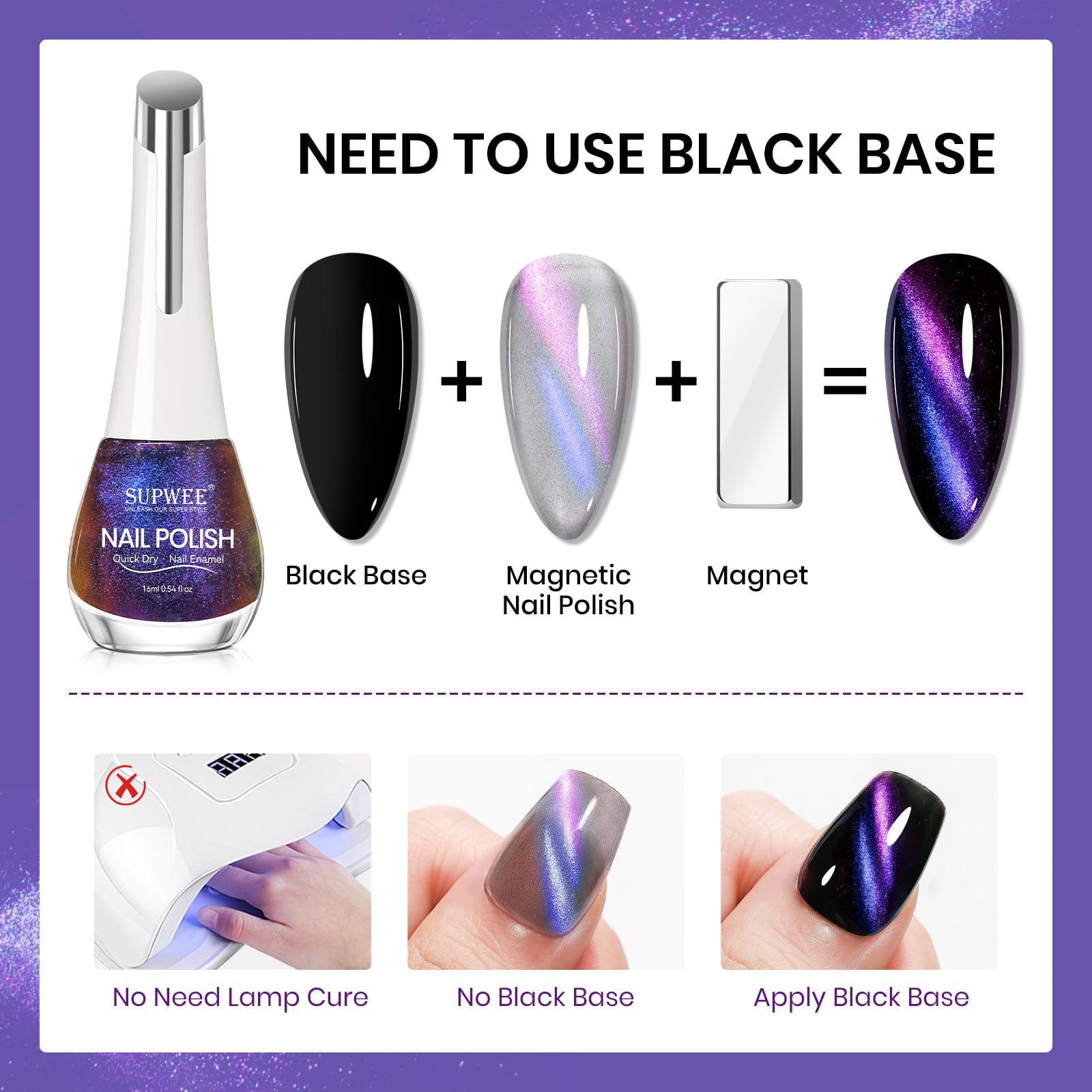 SUPWEE magnetic stick and brush close-up demonstrating precise pattern control benefit easy shaping