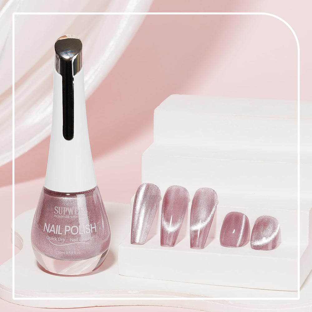 SUPWEE manicure in progress lifestyle scene showing fast air-dry convenience