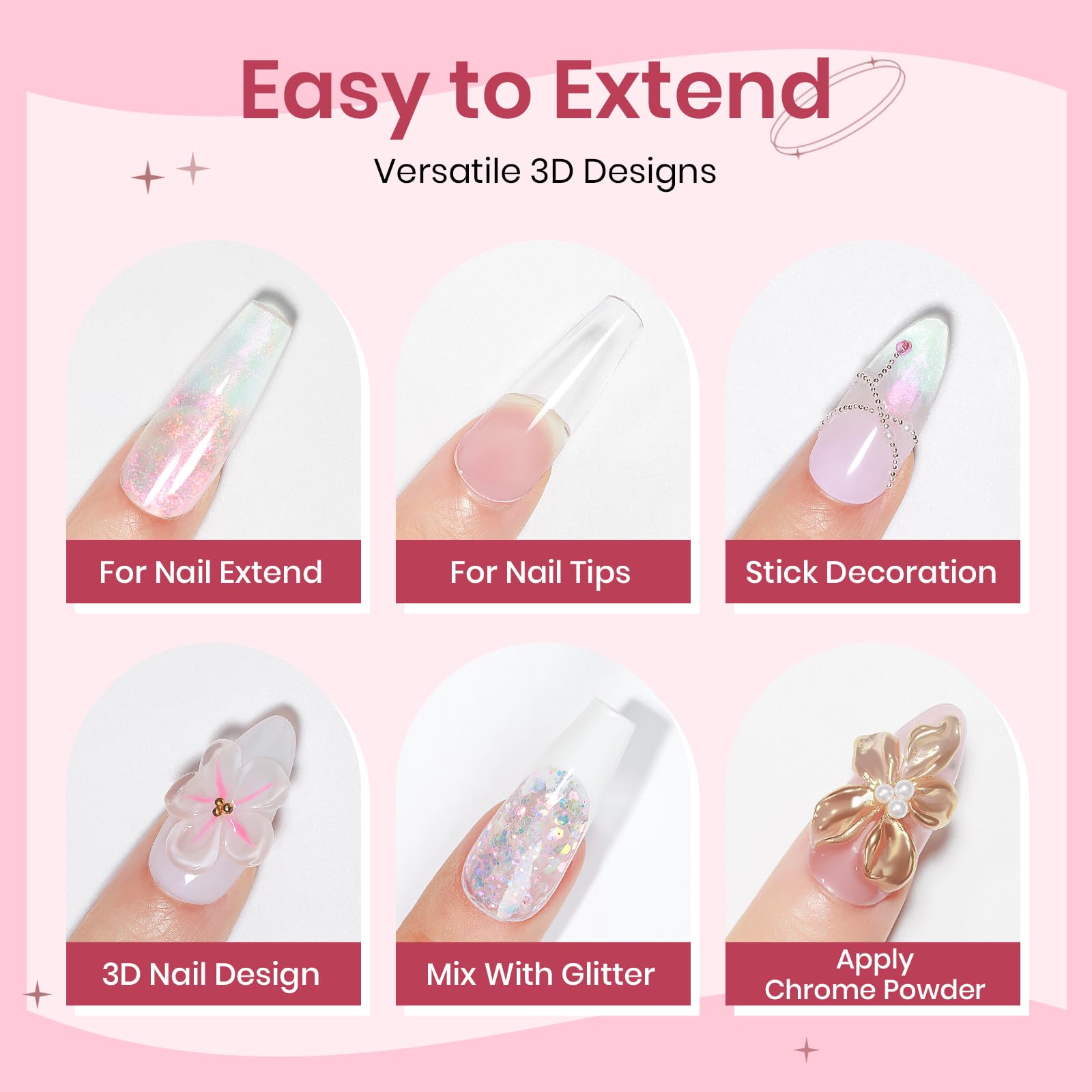 SUPWEE arranged 24 molds and nail file demonstrating complete kit convenience benefit