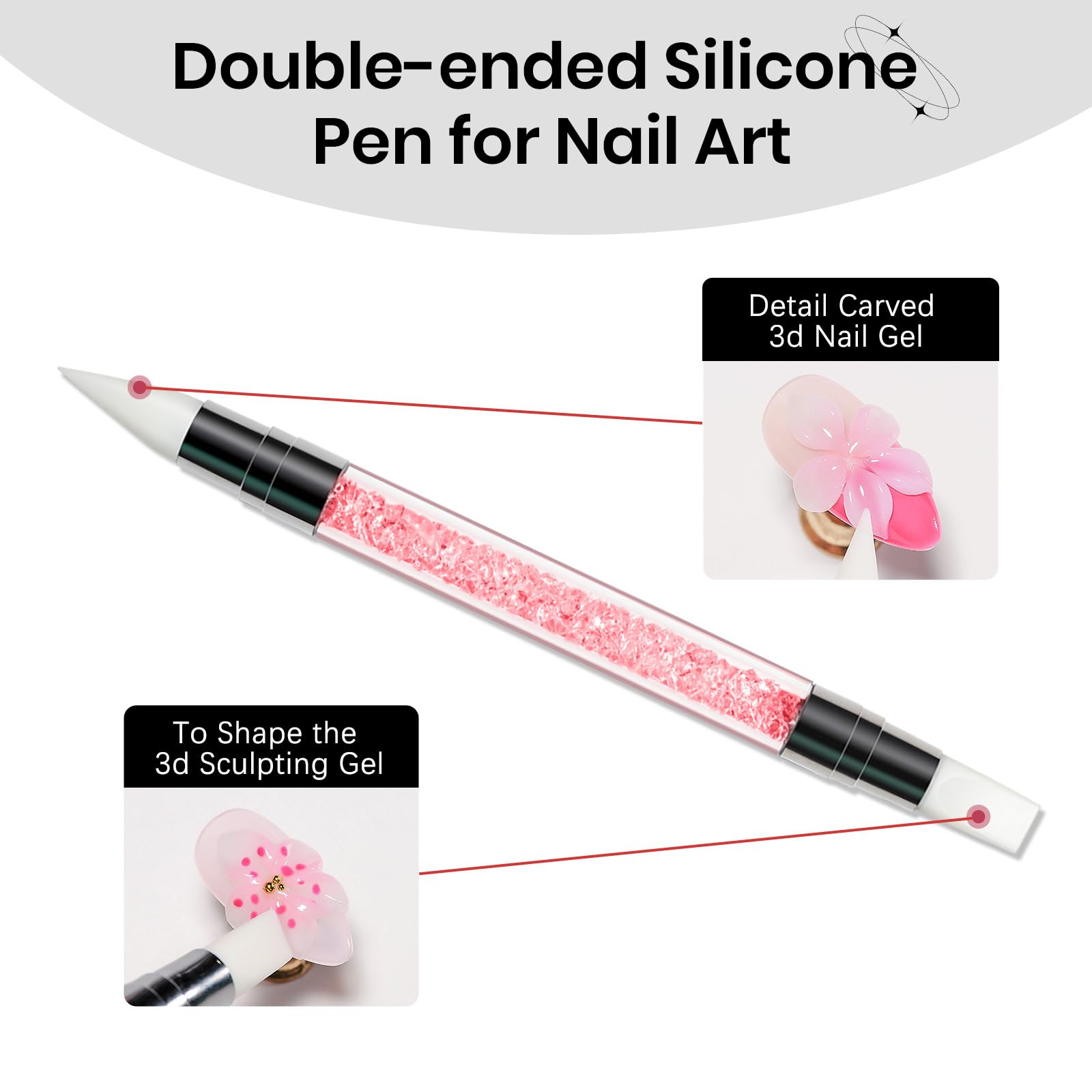 SUPWEE nail extension before and after showing strengthened tip support