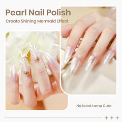 SUPWEE on hand showing finished manicure and glossy multi-angle shine benefit