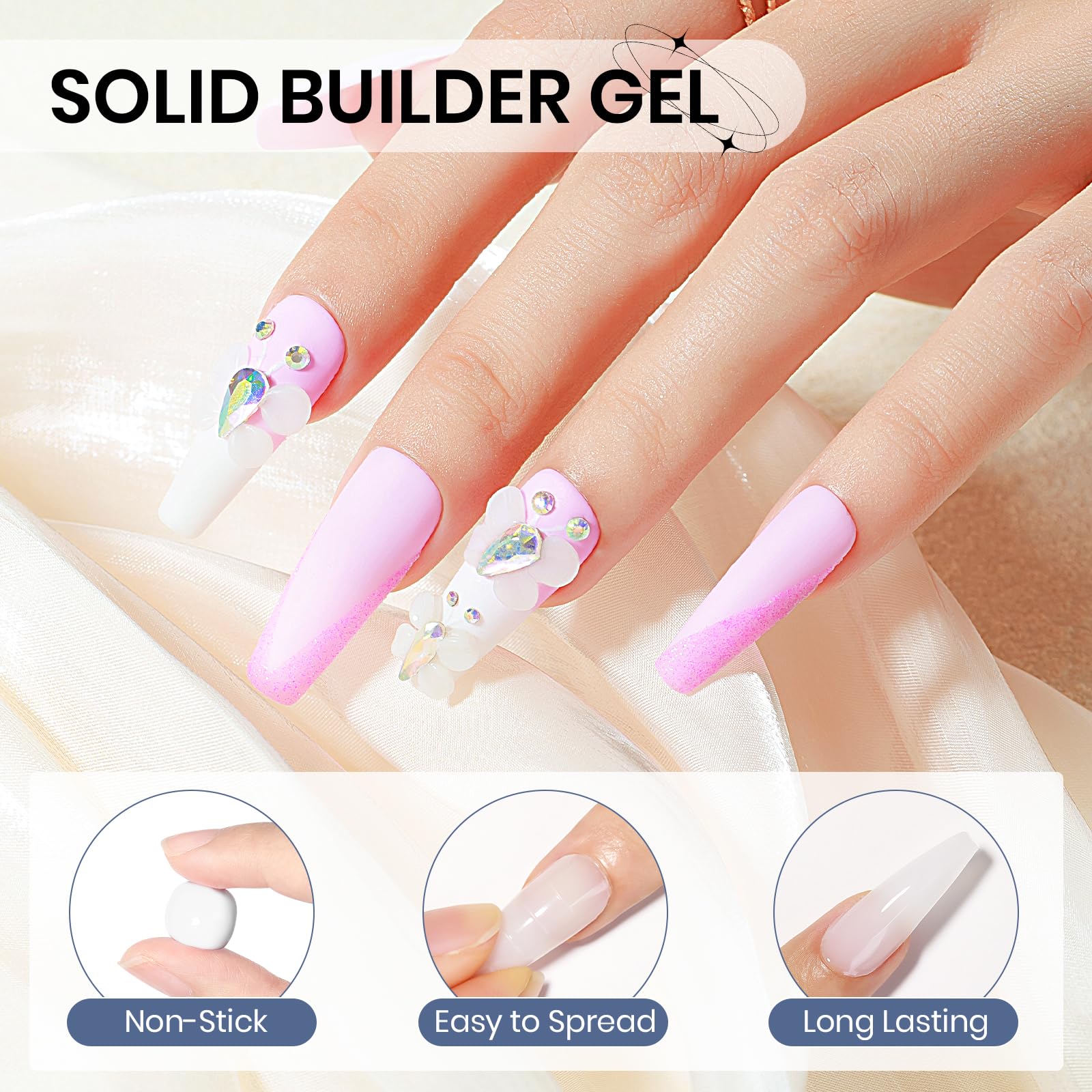 SUPWEE nail technician applying gel for steady, controlled results