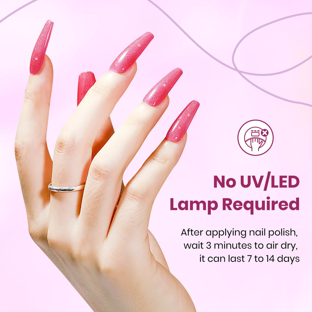 SUPWEE polished nails worn at a party showing vibrant hot-pink shimmer benefit eye-catching finish