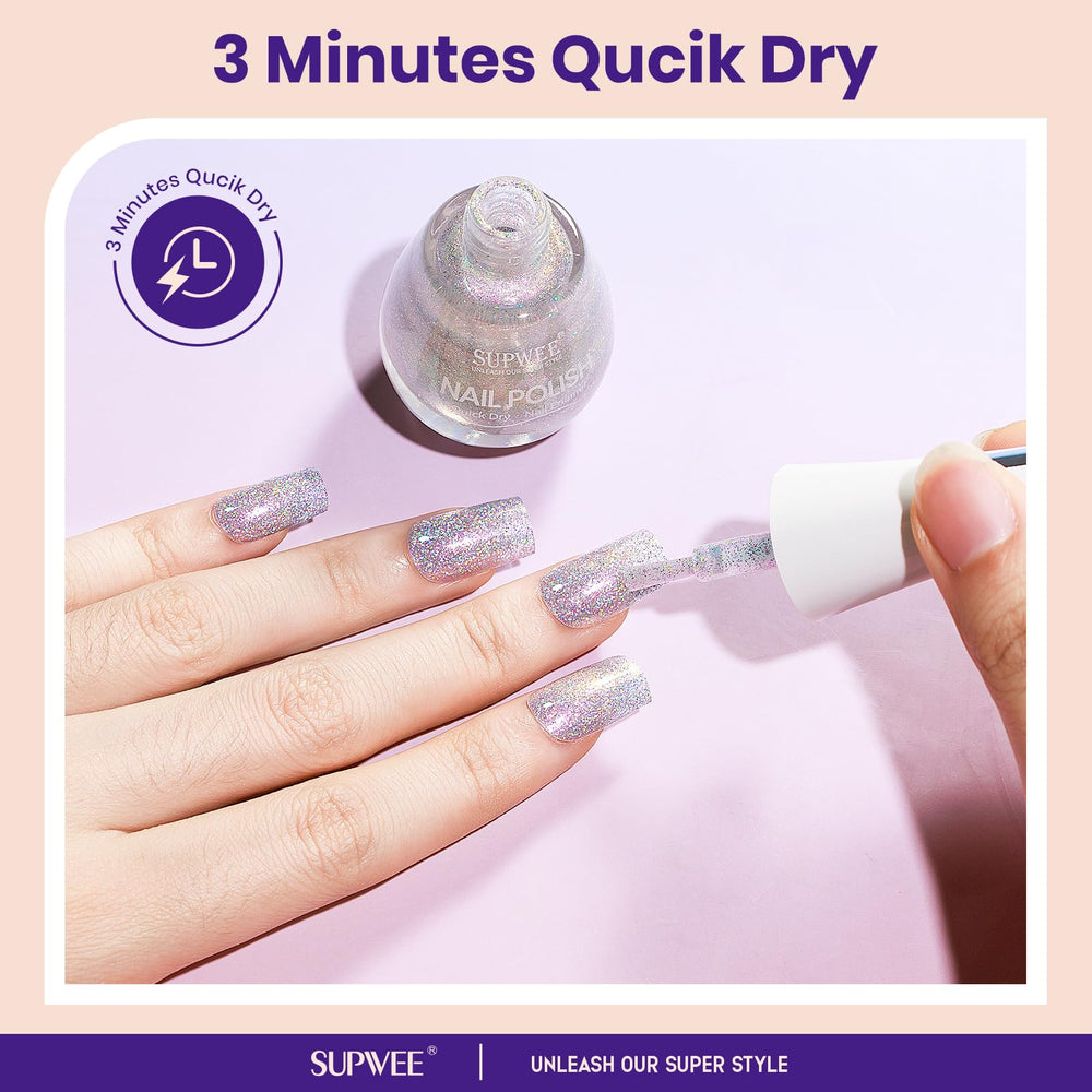 SUPWEE polished nails on hand showing wearable high-gloss benefit