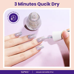 SUPWEE polished nails on hand showing wearable high-gloss benefit
