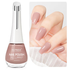 SUPWEE bottle front view showing nude shade and glossy finish benefit