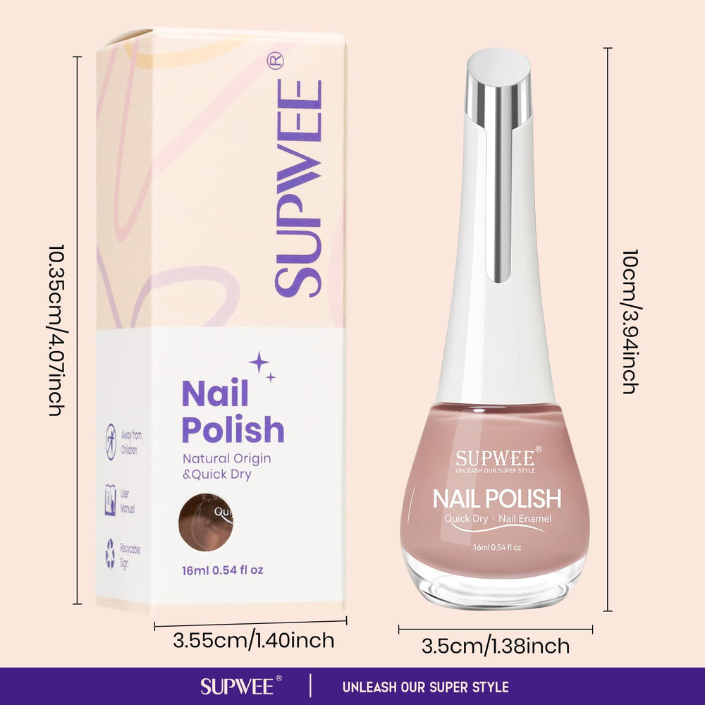 SUPWEE lifestyle shot with woman’s hands showcasing neutral polish versatility benefit