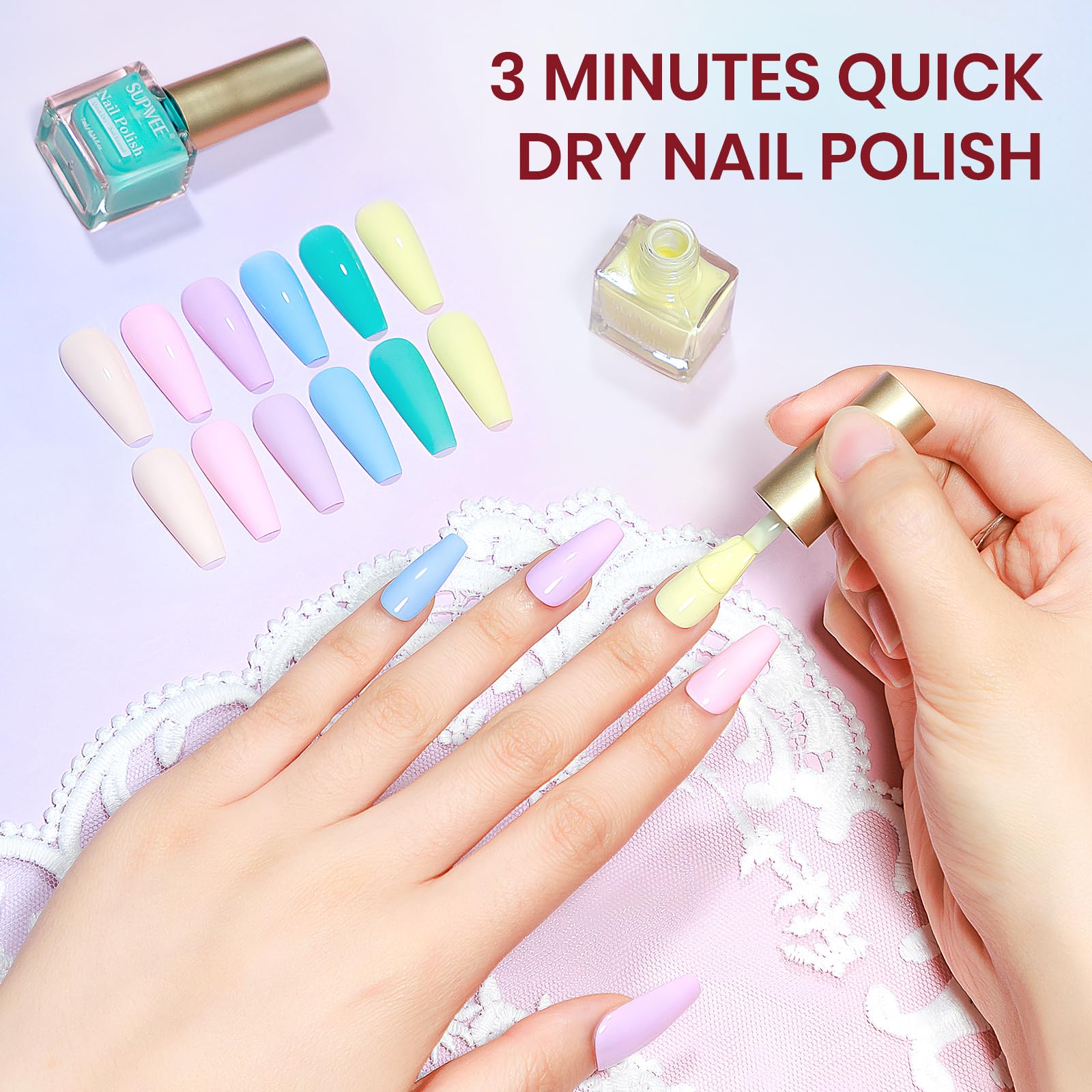 SUPWEE lifestyle image with pastel manicure and spring outfit showing coordinated look benefit
