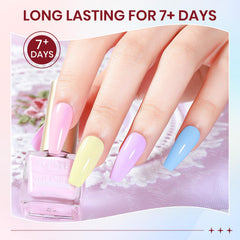 SUPWEE nail swatch cards displaying each pastel shade for accurate color preview benefit