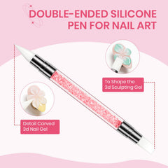 SUPWEE round diamond and pearl accent detail placed on gel to show instant decoration benefit