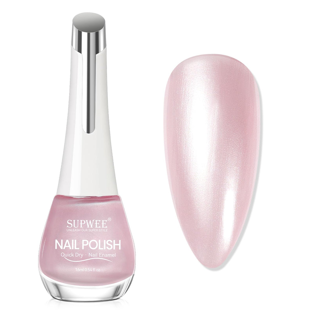 SUPWEE front bottle showing pink pearl shimmer and glossy finish