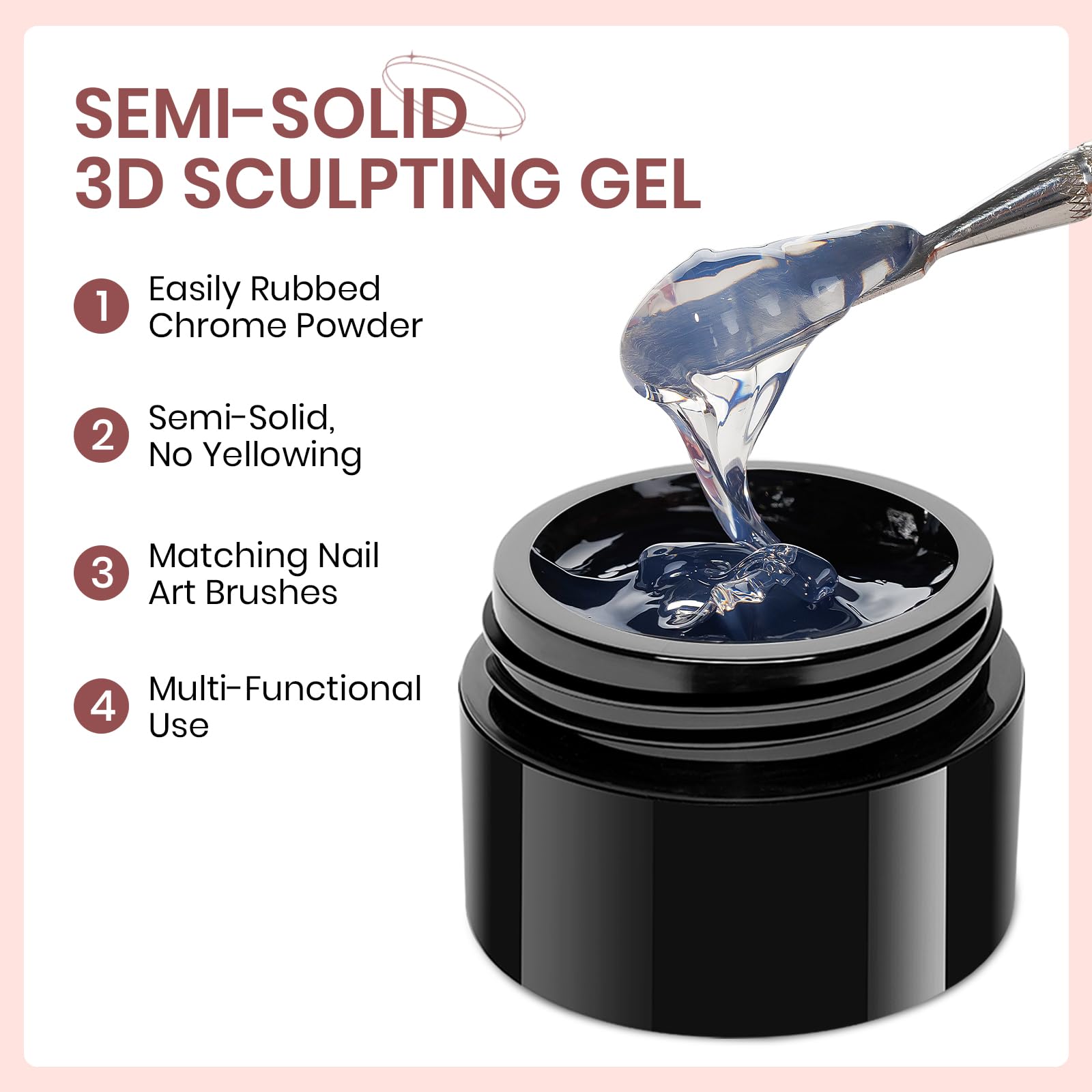 SUPWEE rhinestones embedded in gel showing secure adhesion and decorative durability