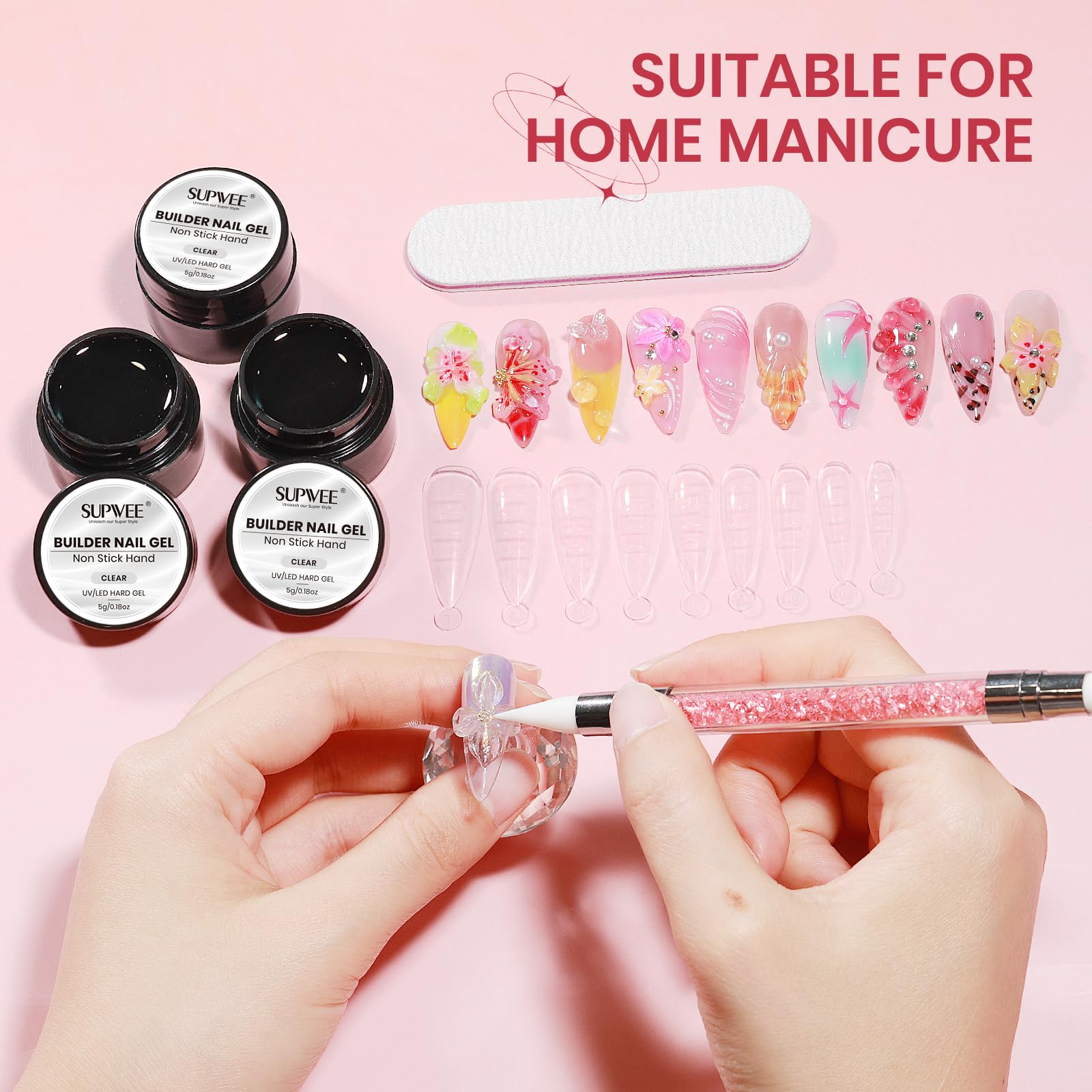 SUPWEE 5g gel pot beside a coin showing compact size for travel and low waste