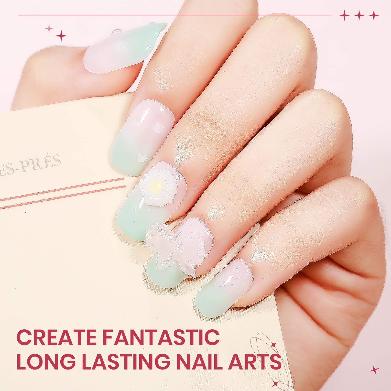 SUPWEE detailed view of carved 3D nail pattern showcasing neat decorative results