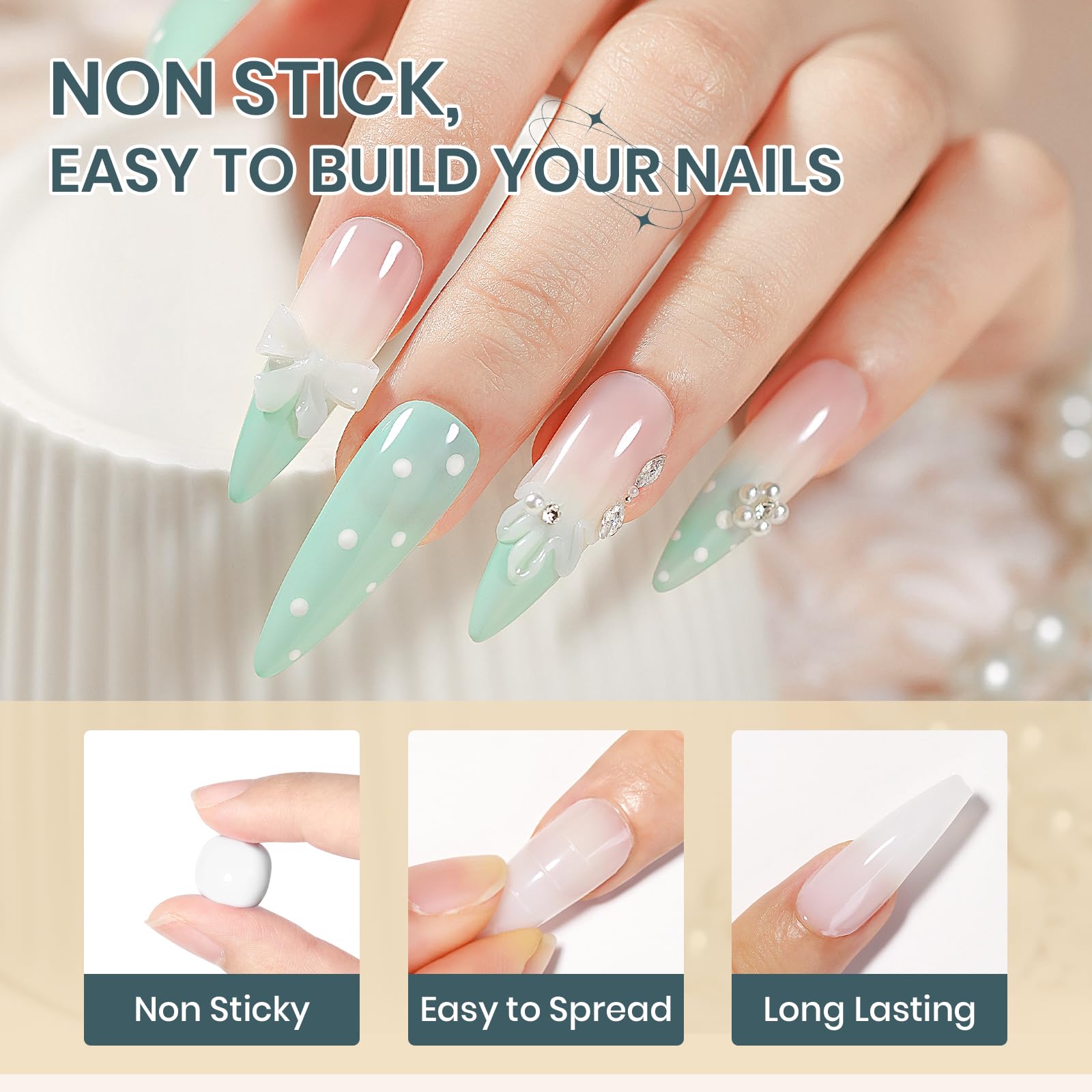 SUPWEE sculpted nail extension closeup demonstrating crisp carved details and hold