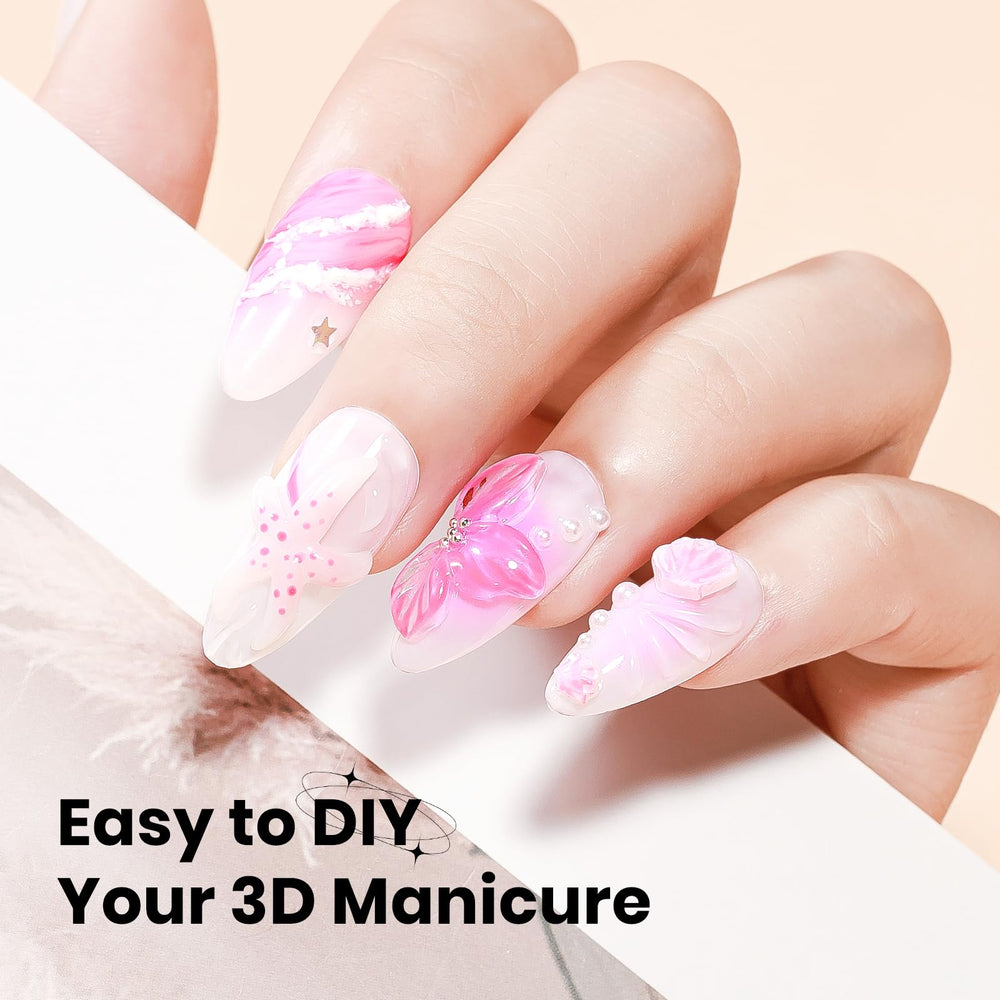 SUPWEE sculpting in progress with gel being shaped for crisp raised designs