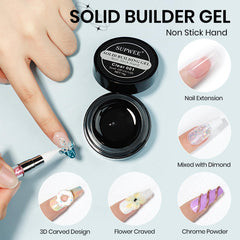 SUPWEE sculpture gel brushed onto nail for precise 3D detail